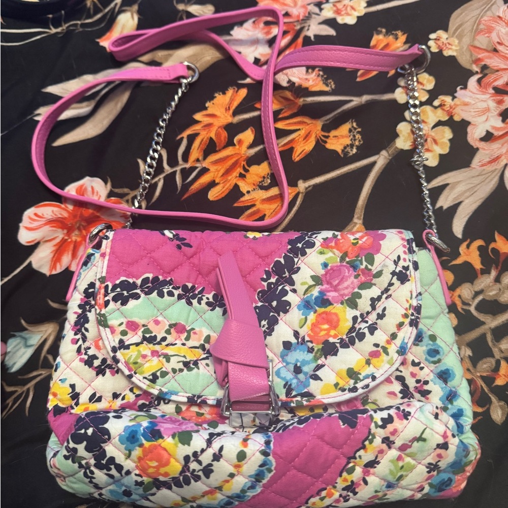 Vera Bradley Floral Crossbody Bag - Pink and Multicolor NWOT